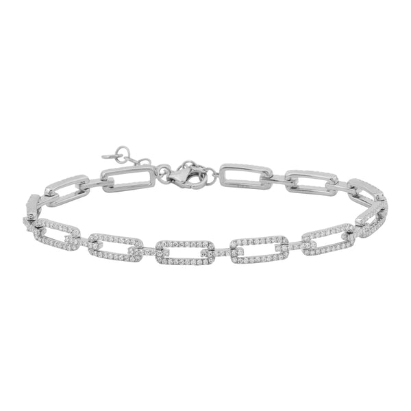 ANNA RECTANGLE DAIMOND LINK  BRACELET