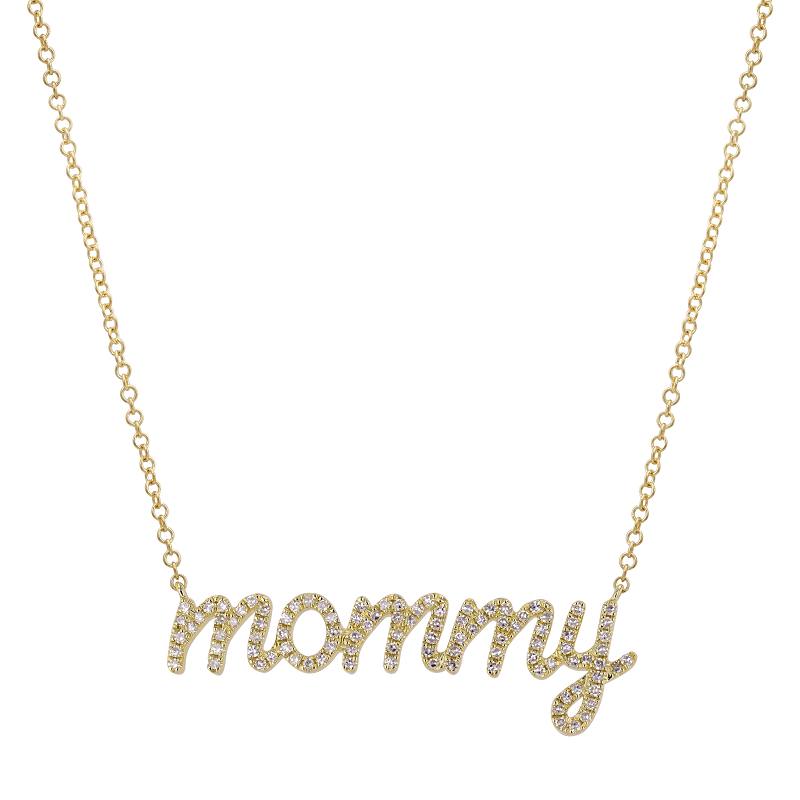 MOMMY DIAMOND  NECKLACE