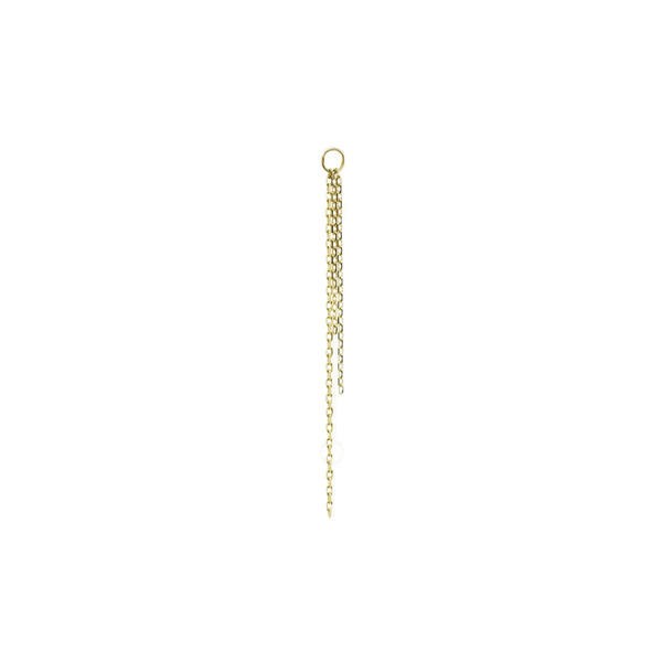 LULU GOLD CHAIN DROP WITH OVAL CLICKER HOOP