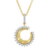 KOBY CRESCENT MOON FLUTED DISC NECKLACE