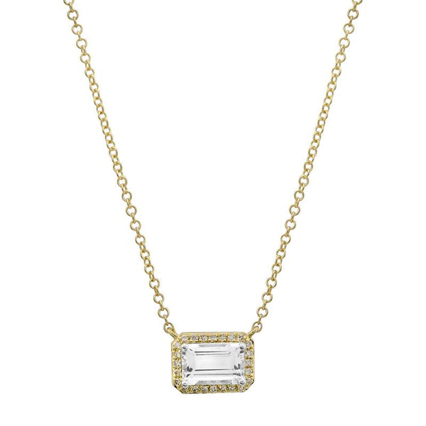 CALLIE DIAMOND BAGUETTE NECKLACE