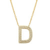 DOUBLE ROW DIAMOND  INITIAL NECKLACES