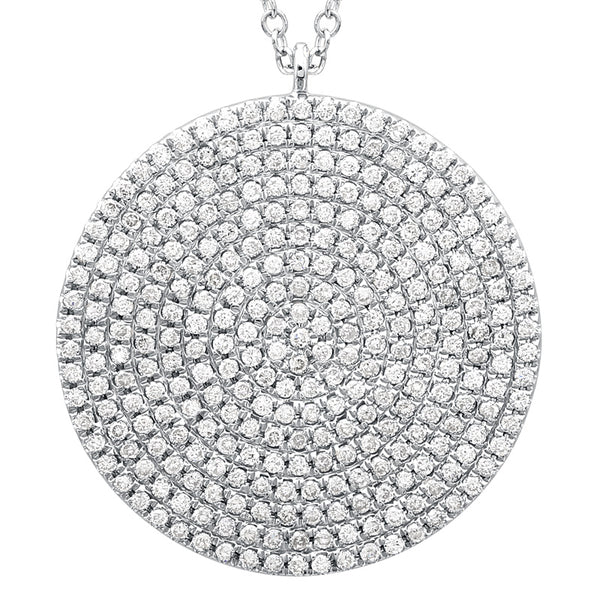 LUNA PAVE DIAMOND DISC NECKLACE