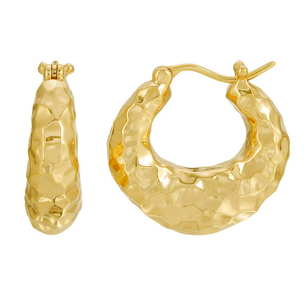 LIV HAMMERED HOOP EARRINGS