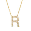 DOUBLE ROW DIAMOND  INITIAL NECKLACES