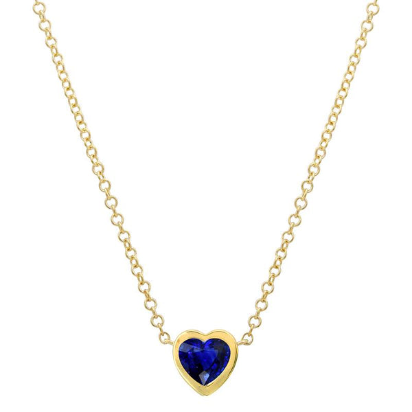 MANNY BEZEL SET HEART NECKLACE