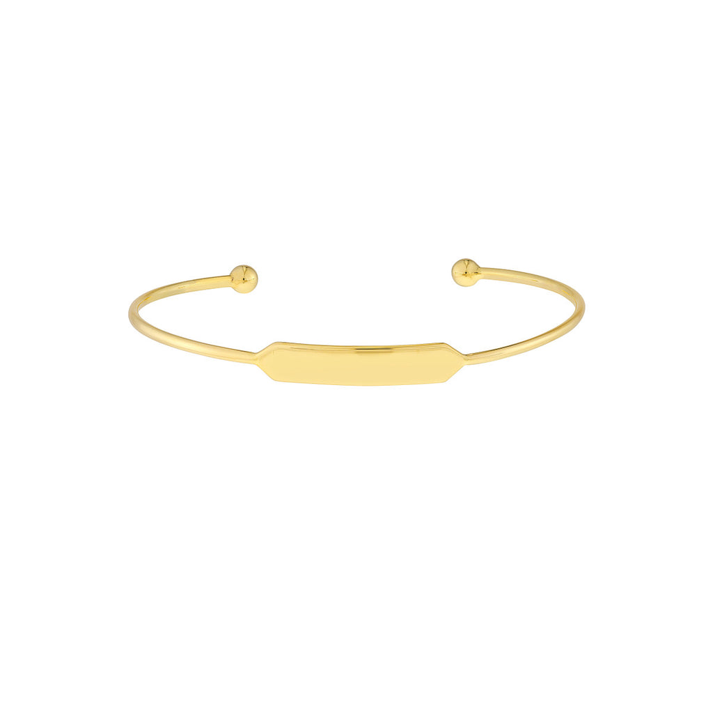 ENGRAVABLE ID CUFF BANGLE BRACELET