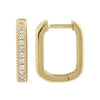 FORD DIAMOND  RECTANGLE HOOP EARRINGS