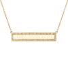 KENZIE ENGRAVABLE BAR DIAMOND EDGE NECKLACE