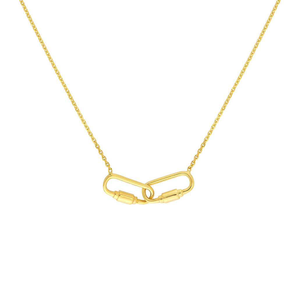 CARLI PETITE CARABINER LINKED NECKLACE