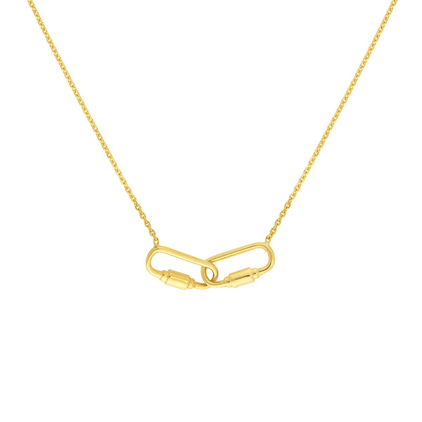 CARLI PETITE CARABINER LINKED NECKLACE