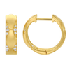 LONDON DIAMOND GEOMETRIC PATTERNED HOOP EARRINGS