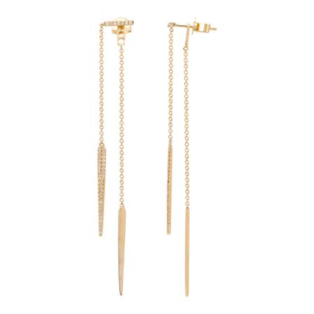 TATI SPIKE DROP FRONT -BACK  EARRINGS