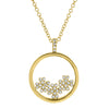 RONA THREE FLOWER DISC  NECKLACE