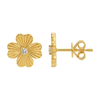 CHARLOTTE FLUTED FLOWER STUD EARRINGS