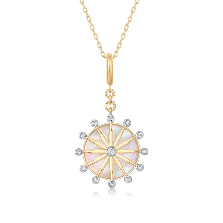 ANNIKA MOTHER OF PEARL BURST NECKLACE