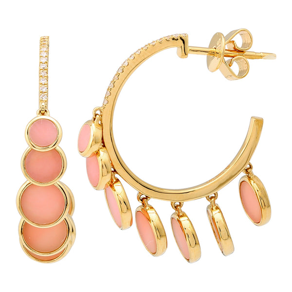 PAIGE PINK OPAL DROP EARRINGS