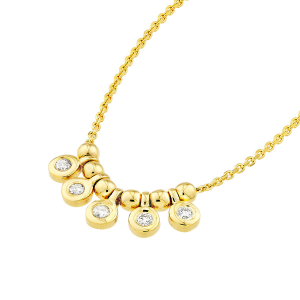 JESS BEAD BEZEL NECKLACE