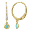 TESSA TURQUOISE BEZEL DROP EARRINGS