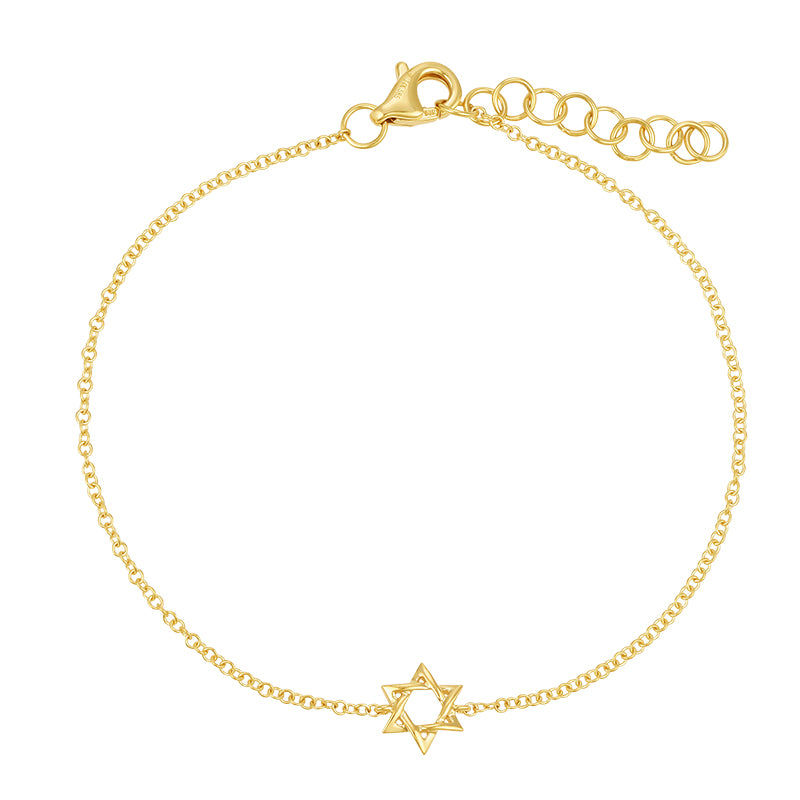 LILLA STAR OF DAVID GOLD BRACELET