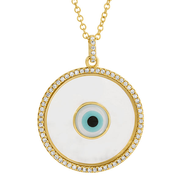 SAMARA EVIL EYE DISC NECKLACE