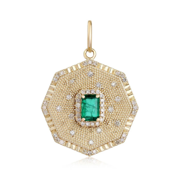 ELENA EMERALD BAGUETTE PENDANT