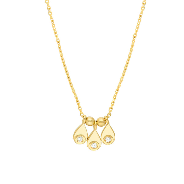 SOLEE TEARDROP TRIO NECKLACE