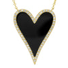 BLU ELONGATED HEART NECKLACES