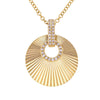 AURA FLUTED DISC NECKLACE