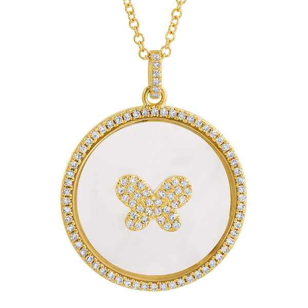 CARSON BUTTERFLY DISC NECKLACE