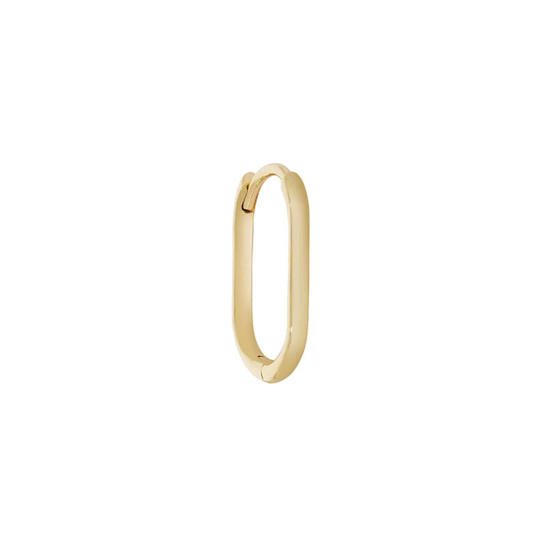 LULU GOLD CHAIN DROP WITH OVAL CLICKER HOOP