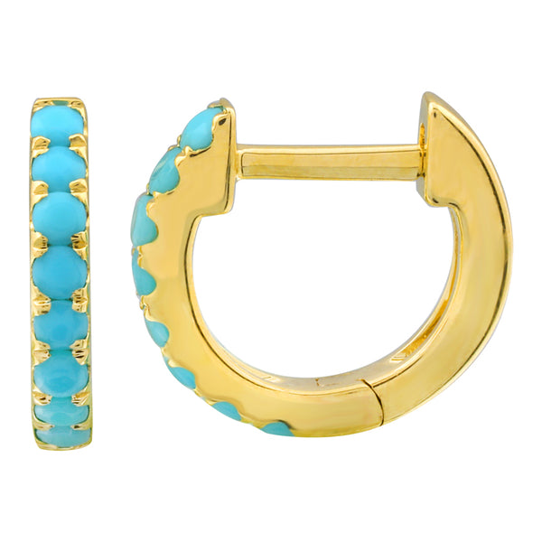 MARINA TURQUOISE + GOLD HUGGIES