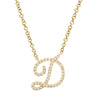 SCRIPT DIAMOND NITIAL NECKLACES