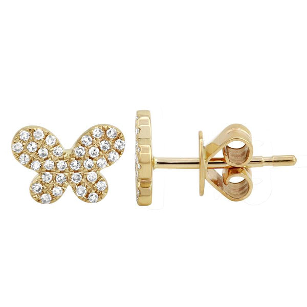 KACEE ROUNDED BUTTERFLY STUD EARRINGS