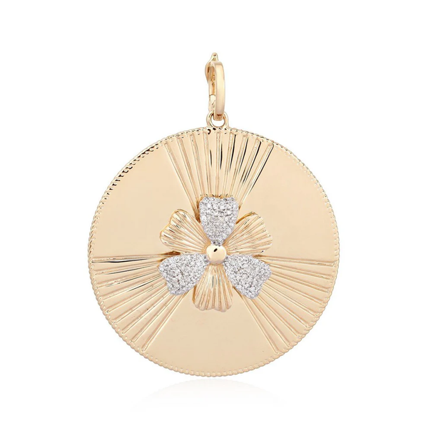 RYANN FLORAL DISC PENDANT