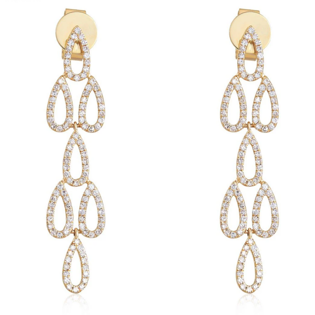 TEMPEST DIAMOND DROP STATEMENT  EARRINGS