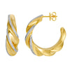 JANE OVAL GOLD + DIAMOND HOOP EARRINGS