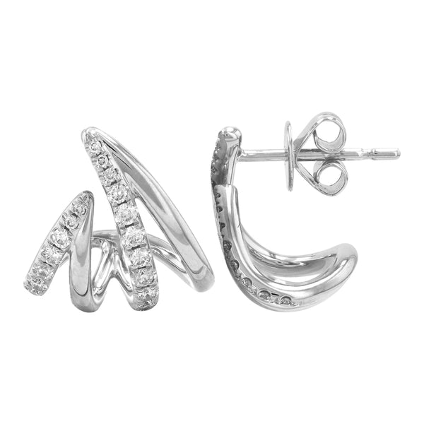 ROWAN DIAMOND CAGE LOBE STUD EARRINGS