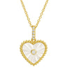 TREY MOTHER OF PEARL HEART NECKLACE