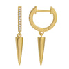 SASHA SPIKE DROP HUGGIE EARRINGS - FROM FINE TO FAUX