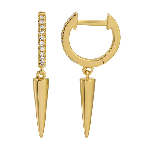 SASHA SPIKE DROP HUGGIE EARRINGS