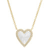 TREY MOTHER OF PEARL HEART NECKLACE