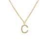 BOLD  LETTER  DIAMOND INITIAL NECKLACE