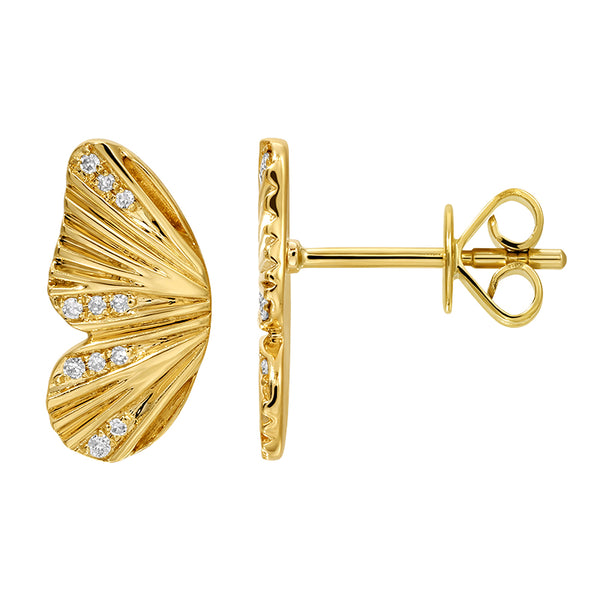 TAYLOR FLUTED BUTTERFLY STUD EARRINGS