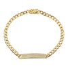 LEAH DIAMOND ID BAR CUBAN LINK BRACELET