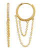 BIMINI GOLD HUGGIE CHAIN DROP EARRINGS