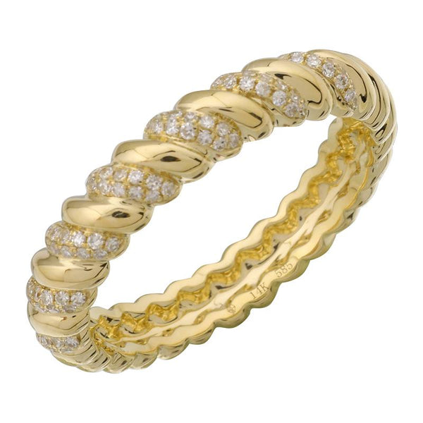 SAMI  GOLD + DIAMOND TWIST RING