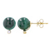 ZAK MALACHITE BALL STUD EARRINGS