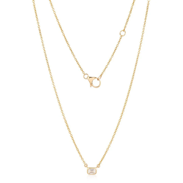 CALLIE DIAMOND BAGUETTE NECKLACE