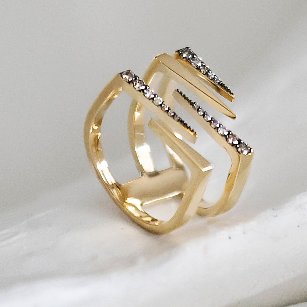 MILLY SPIKE LAYERED RING